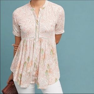 Anthropologie Akemi + Kim Veria Peplum Tunic Top